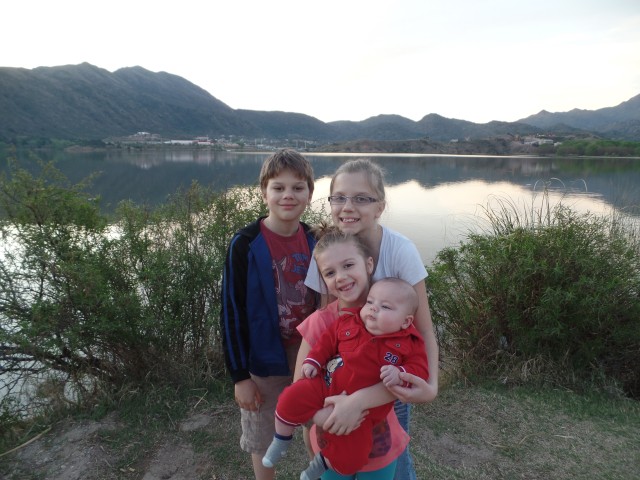 The kids at Lake Potrero in San Luis.